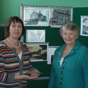 Sally Warner and Ros Blackman at the Oakley History Project launch