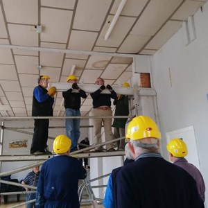Removing the beam from the main hall