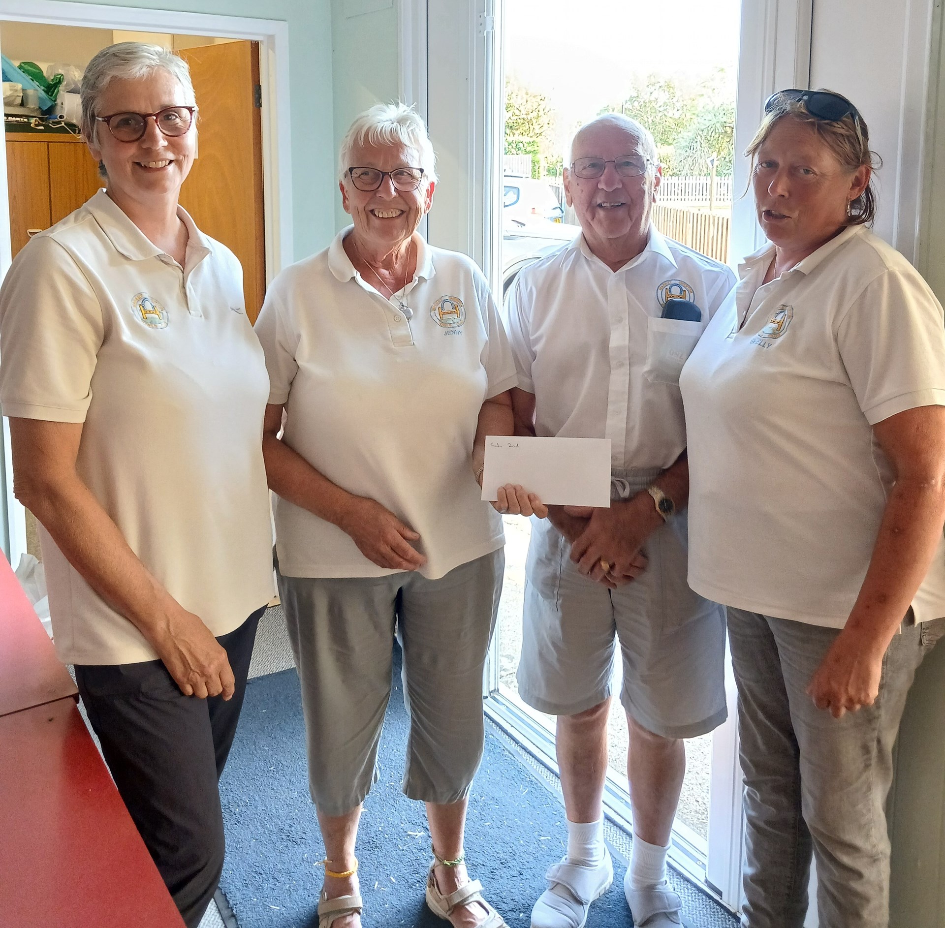 Runners Up Jenny Johnson, Dave Edwards & Michele Rawlings with President Liz Dyer