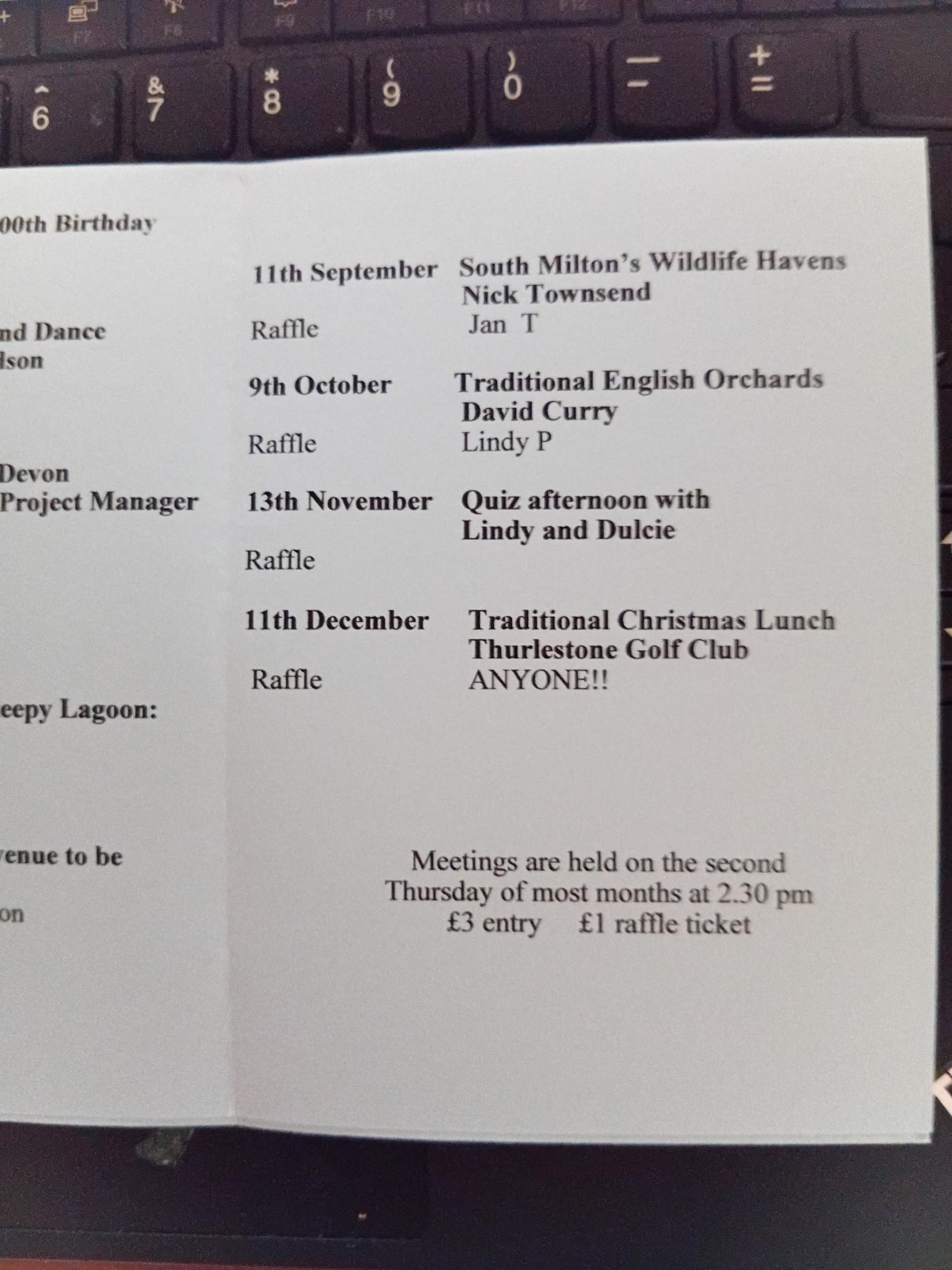 Sept - Dec 2025 Programme Sept - Dec 2025 Programme