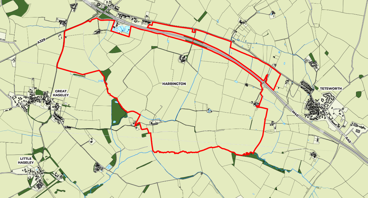 Site boundary for proposed site