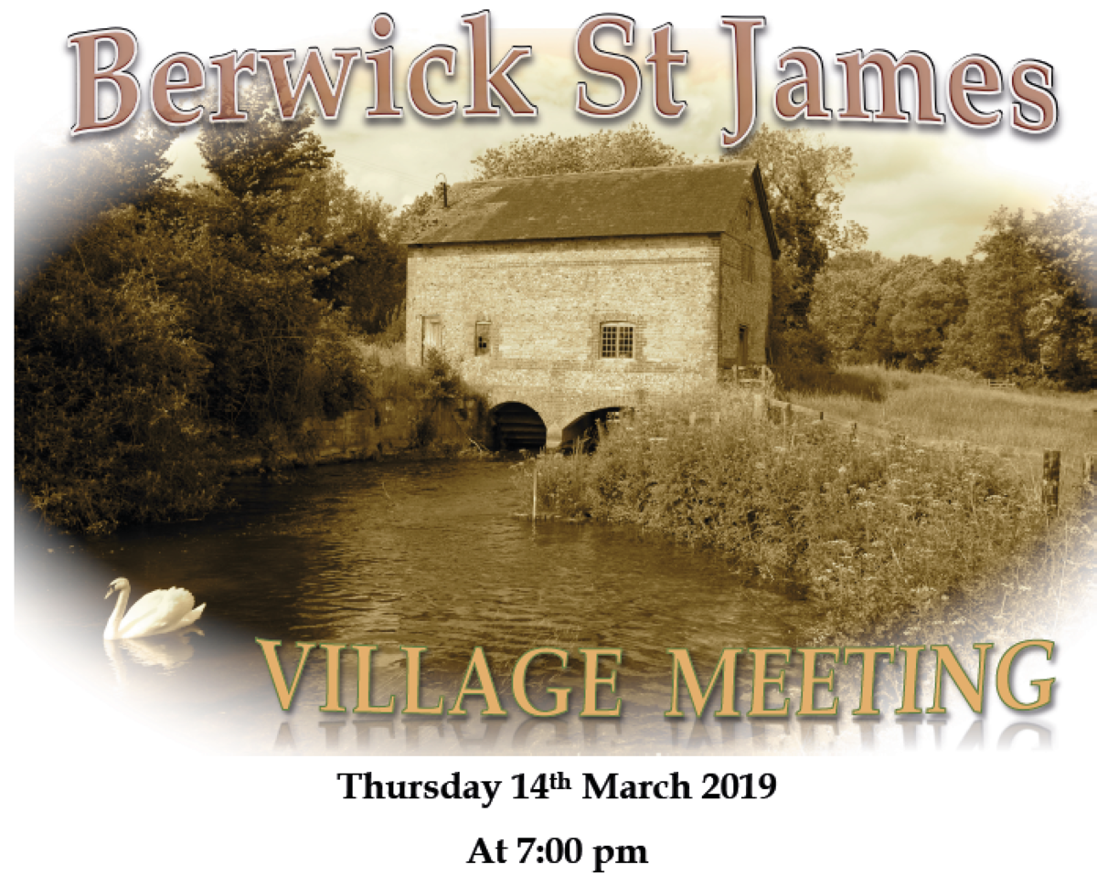 Berwick St James Parish 14th March 2019