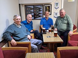 23rd May Quiz winners Eric. Eddie, Peter J and Peter C. Peter Campbell doing quiz next week.