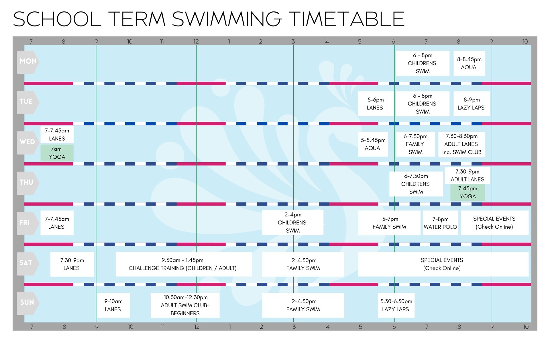 Lordsfield Swimming Club 2025 SUMMER TERM TIMETABLE