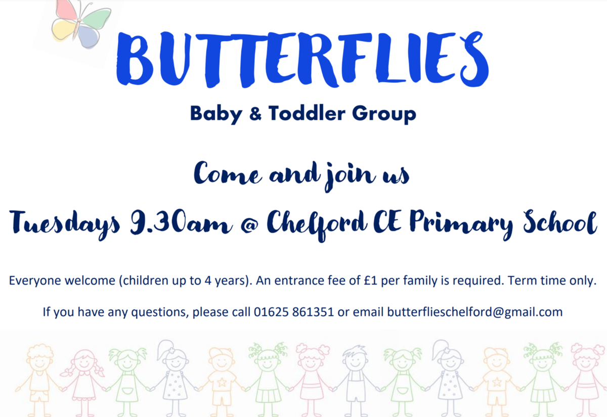 Butterflies Baby and Toddler Group launch poster