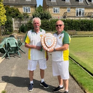 James Lapage accepting the Morgan Trophy from Club President Kelvin after winning a thrilling tournament at the club