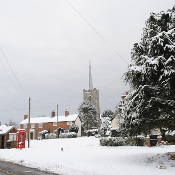 A winter view of the village.