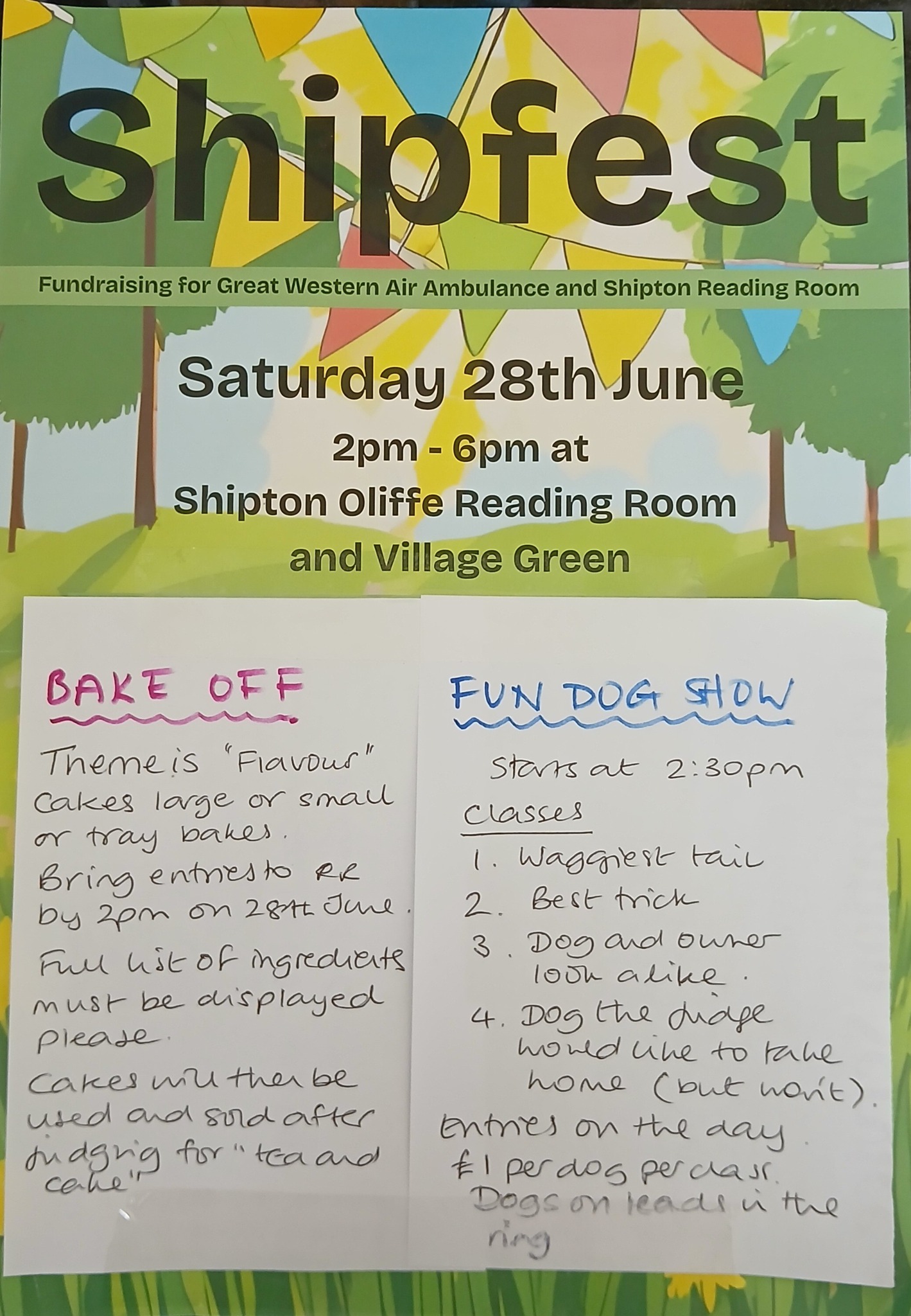 Shipton Village Bake Off and Dog Show Shipton Village Bake Off and Dog Show