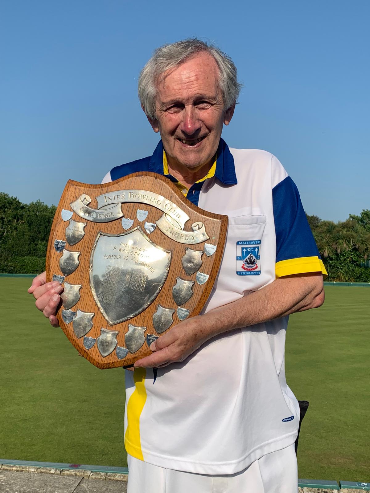 Captain Dave Evans receiving the Armstrong Shield 2024 Captain Dave Evans receiving the Armstrong Shield 2024