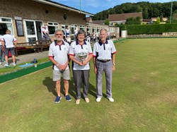 David Sever-Tomlinson, Doreen Bardon & Keith Bardon winners of the inaugural Stillington Triples 2024