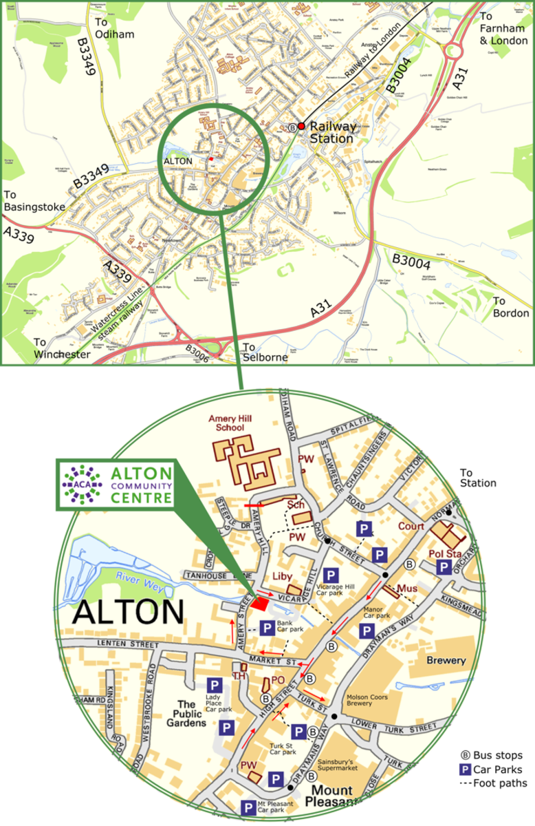 How to find us, Alton Community Centre
