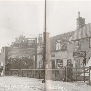 The Old Waggon and Horses c 1900 and Wheelwright Shop