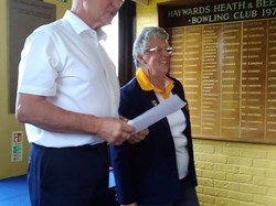 Haywards Heath & Beech Hurst Bowls Club Presentation Day 28 September 2019.