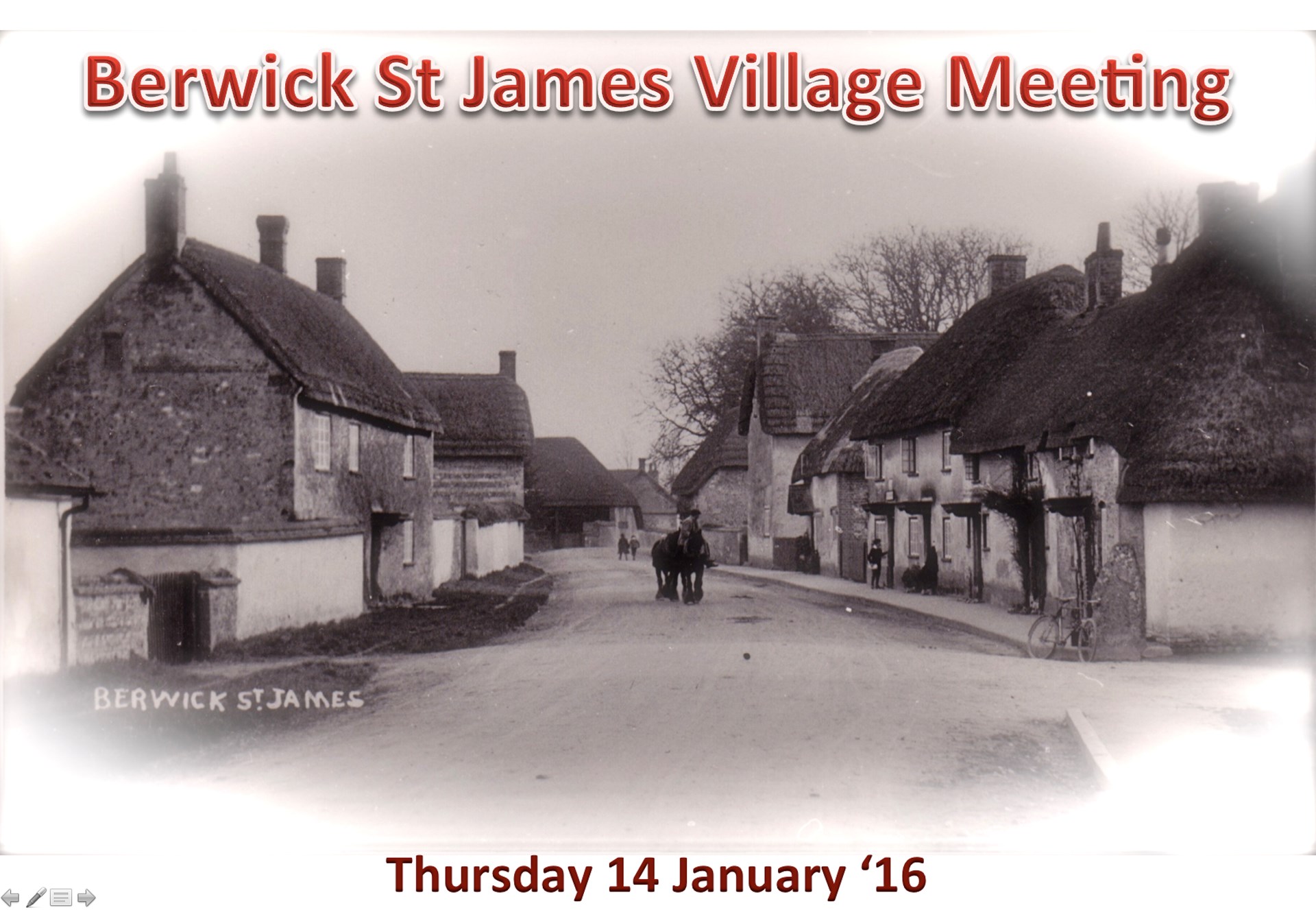Berwick St James Parish Community 14 January '16