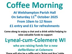 Welshampton & Lyneal Parish Hall Coffee Mornings