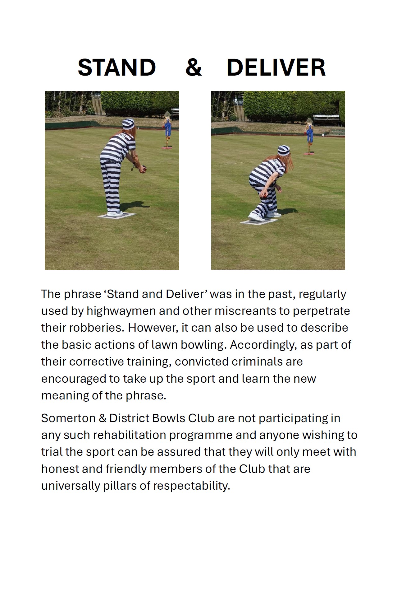 SOMERTON & DISTRICT BOWLS CLUB 2025 Fun Afternoon SOMERTON & DISTRICT BOWLS CLUB 2025 Fun Afternoon