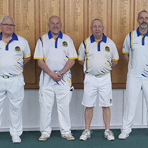 BIBC 2021/22 MEN'S DRAWN RINKS RUNNERS UP - CHRIS JENKINS, LES HAINSWORTH, JIM MCDONALD & STEVE MORRIS
