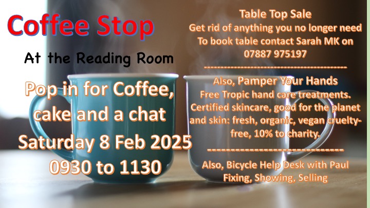 Shipton Village Coffee Stop - Saturday 8 Feb 2025