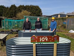 Raised beds at Allotment