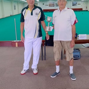 2025 Set Singles Winner - Graham Rowland and Runner up Keith Vaughan