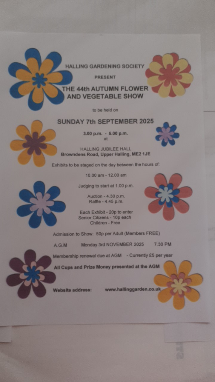 Halling Gardening Society Programme 2025