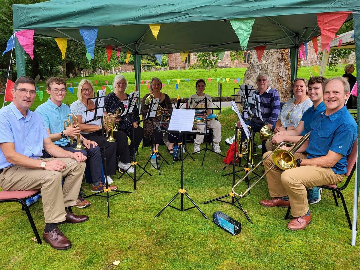 Wellington Silver Training Band at Nynehead Court BBQ. August 2023