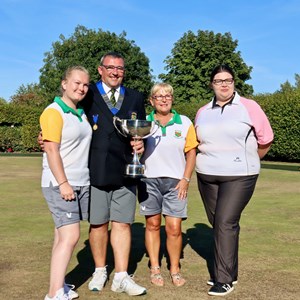 The winning team: from the left - Hannah Willoughby, Ally McNaughton, Mitch Willoughby, Louise Harris