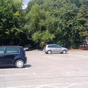 Part of Hall's car park