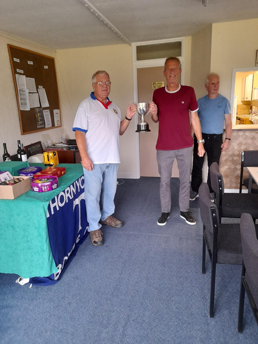 Geoff Wright and Barry Graves winners of the Pairs trophy