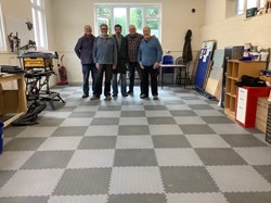 The new floor nicely laid by the team