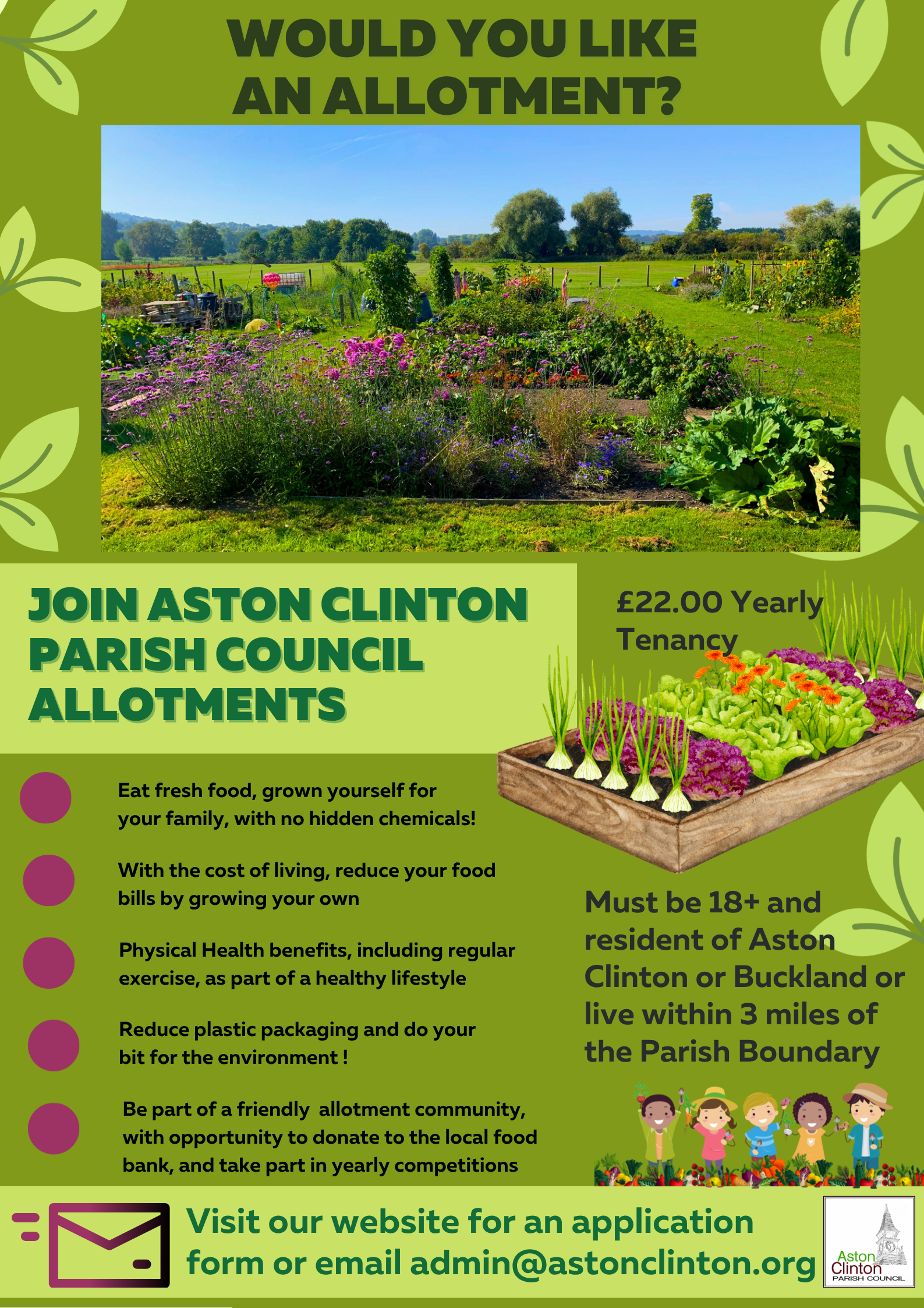 Aston Clinton Parish Council Allotments Aston Clinton Parish Council Allotments