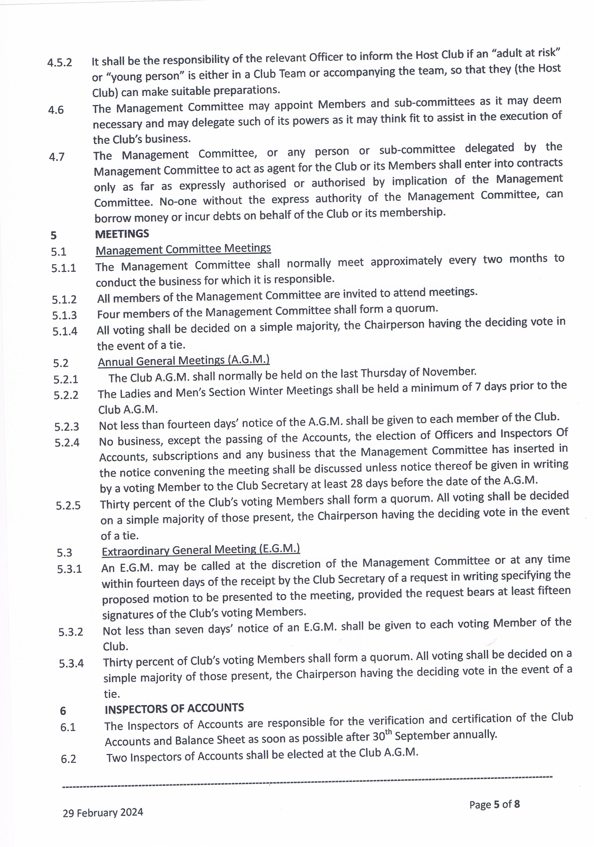 Hayling Island Bowls Club club Constitution