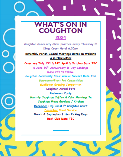 Coughton Parish Council Events