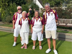 Tony Reid, Sandra Gough, Sue Reid &Stuart Earl: Drawn Fours winners