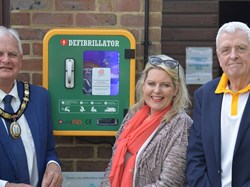 Mayor and MP opening the Defib at our Club