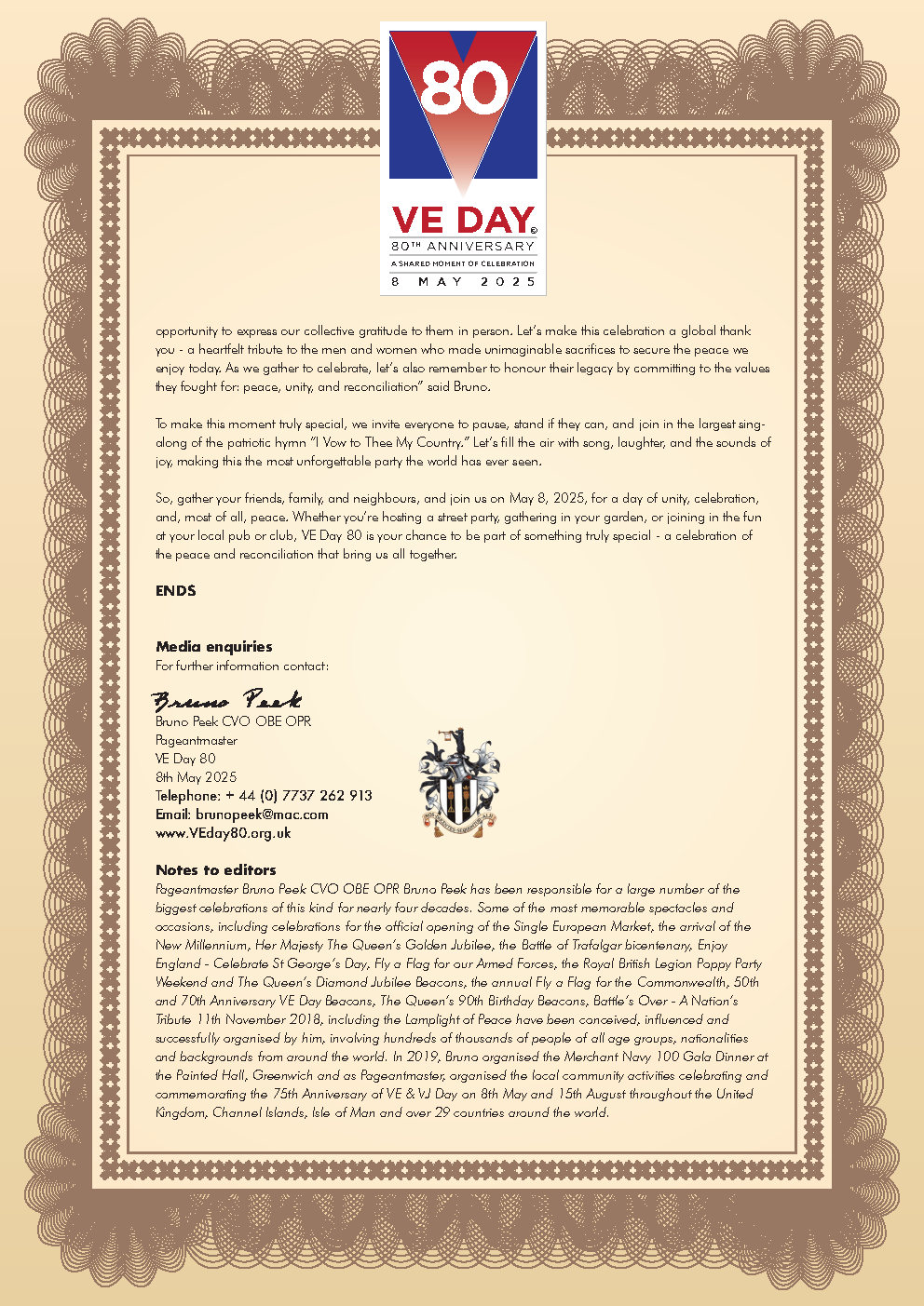 The Parish Council are holding a Beacon Lighting Event on Thursday 8th May to celebrate the 80th Anniversary of VE Day. All are welcome to meet at The Barn from 7.45pm, where there will be a Fish & Chip Van and the Bar will be open 🥂. The Patriotic Hymn 'I vow to Thee my Country' will be sung, copies of the hymn will be available at The Barn. The Beacon Lighting will follow at Woodpecker Park from 8.50pm, and will be lit by 9.30pm, when the VE Day 80 Tribute will be read. The Parish Council are holding a Beacon Lighting Event on Thursday 8th May to celebrate the 80th Anniversary of VE Day. All are welcome to meet at The Barn from 7.45pm, where there will be a Fish & Chip Van and the Bar will be open 🥂. The Patriotic Hymn 'I vow to Thee my Country' will be sung, copies of the hymn will be available at The Barn. The Beacon Lighting will follow at Woodpecker Park from 8.50pm, and will be lit by 9.30pm, when the VE Day 80 Tribute will be read.