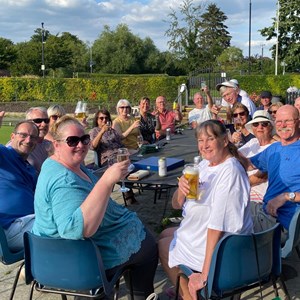 Celebrating with Mill members