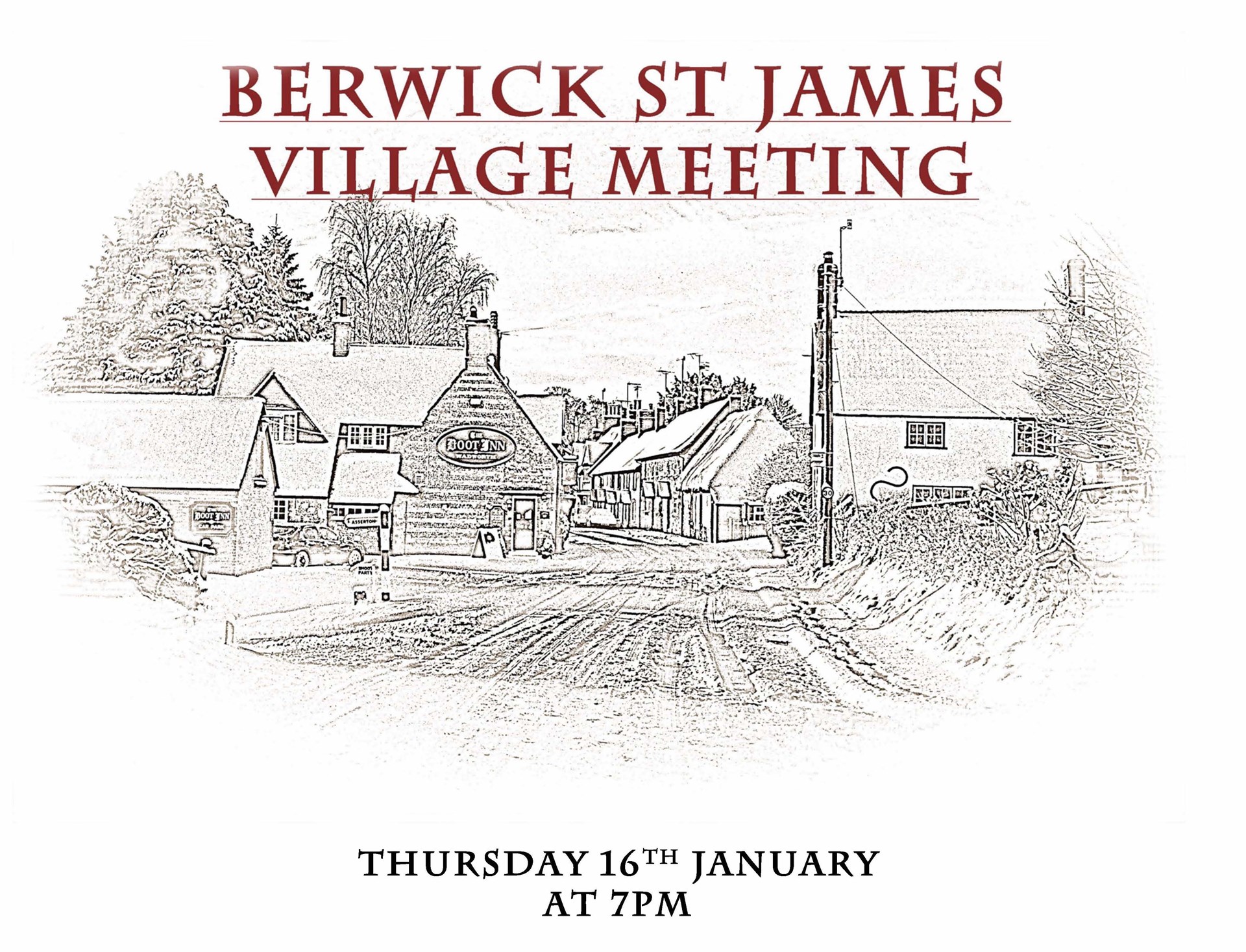 Berwick St James Parish Village Meeting - 16 January '14