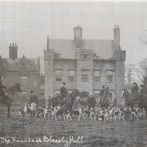 The Hounds at Bleasby Hall c 1905 Captain Marmaduke Langdale Kelham RN, JP , Lord of the Manor