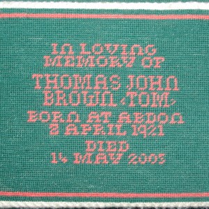 In memory of Thomas John Brown
