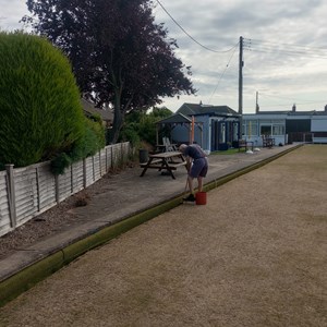 Green keeping team hard at work