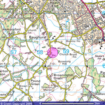 Land owned by the Parish Council within Baughurst Common.