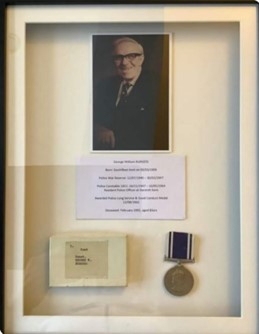 George's Framed Long Service and Good Conduct Medal