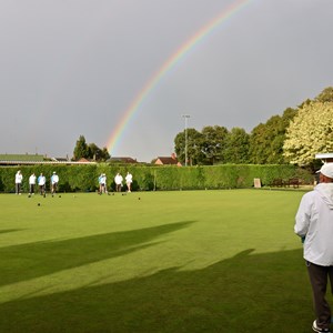 More showers - this time with a rainbow.