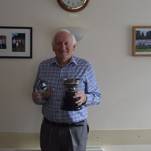 Bill with his first trophy - Handicap runner-up