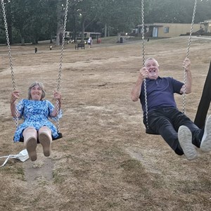 Two big kids among many