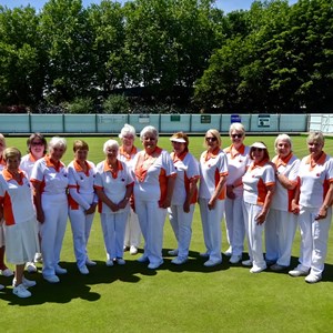 Northants Women’s Bowling Federation’s Donald Steward team who played Suffolk at City of Peterborough BC.