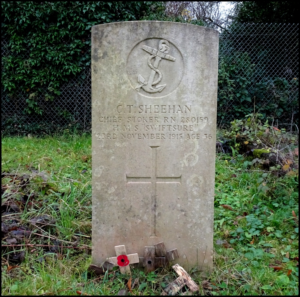 CWGC grave of Chief Stoker C T  Sheehan