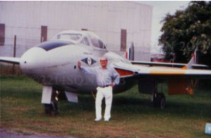 the Vampire T11 Gate Guardian with Civilian Instructor Larry Little. Vampire was acquired by the then CO of squadronFlt Lt Derek Crozier in the 1980's. the Vampire T11 Gate Guardian with Civilian Instructor Larry Little. Vampire was acquired by the then CO of squadronFlt Lt Derek Crozier in the 1980's.