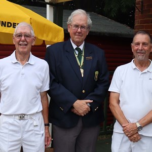 Mens Pairs runners up Roger and Dave